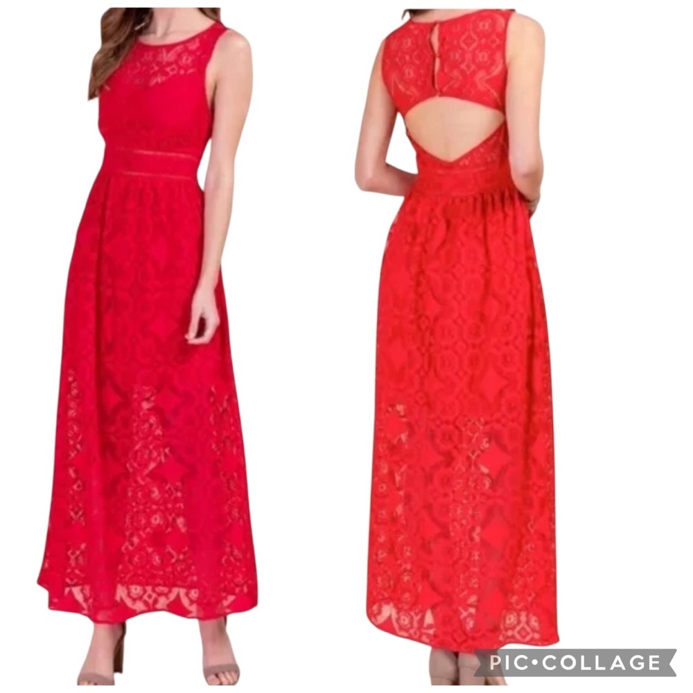 Francesca's Lace Cut-out Maxi Dress